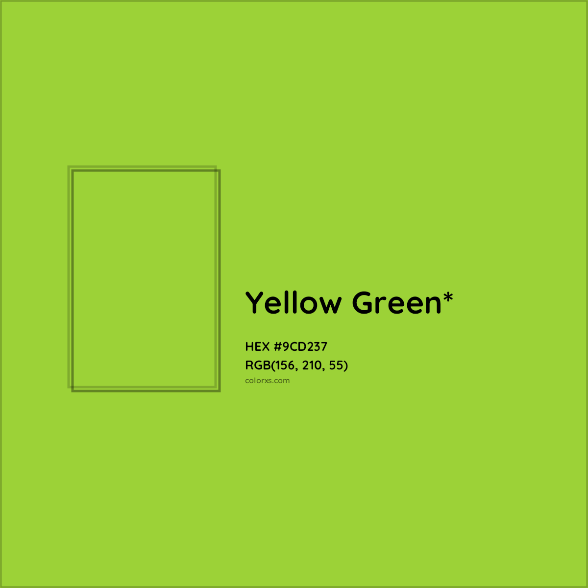 #9CD237 hex color. RGB, RYB, CMYK, HSL, HSV codes and color conversions. Matching color names, palettes, paints.