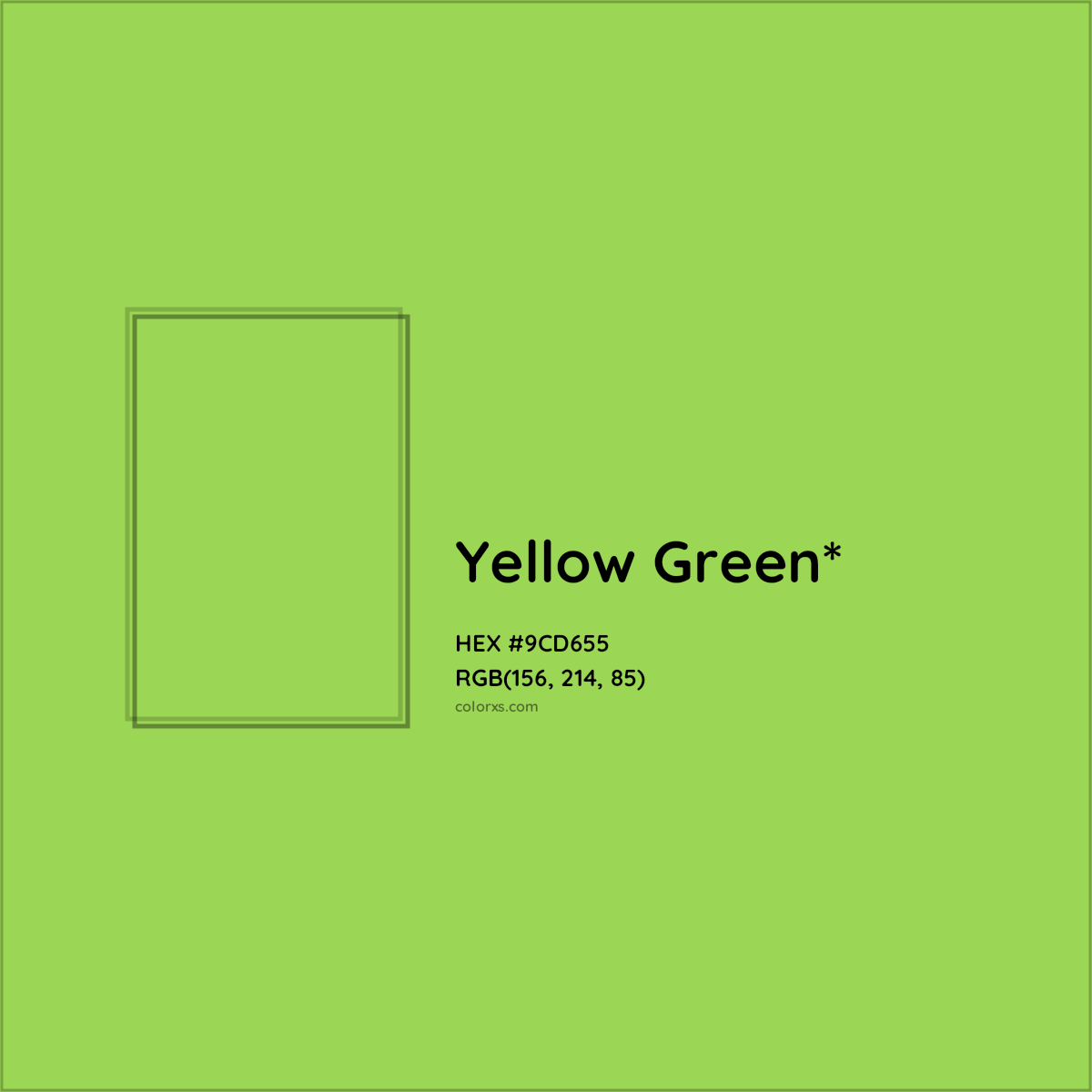 #9CD655 hex color. RGB, RYB, CMYK, HSL, HSV codes and color conversions. Matching color names, palettes, paints.