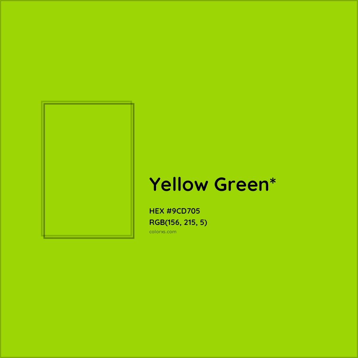 #9CD705 hex color. RGB, RYB, CMYK, HSL, HSV codes and color conversions. Matching color names, palettes, paints.