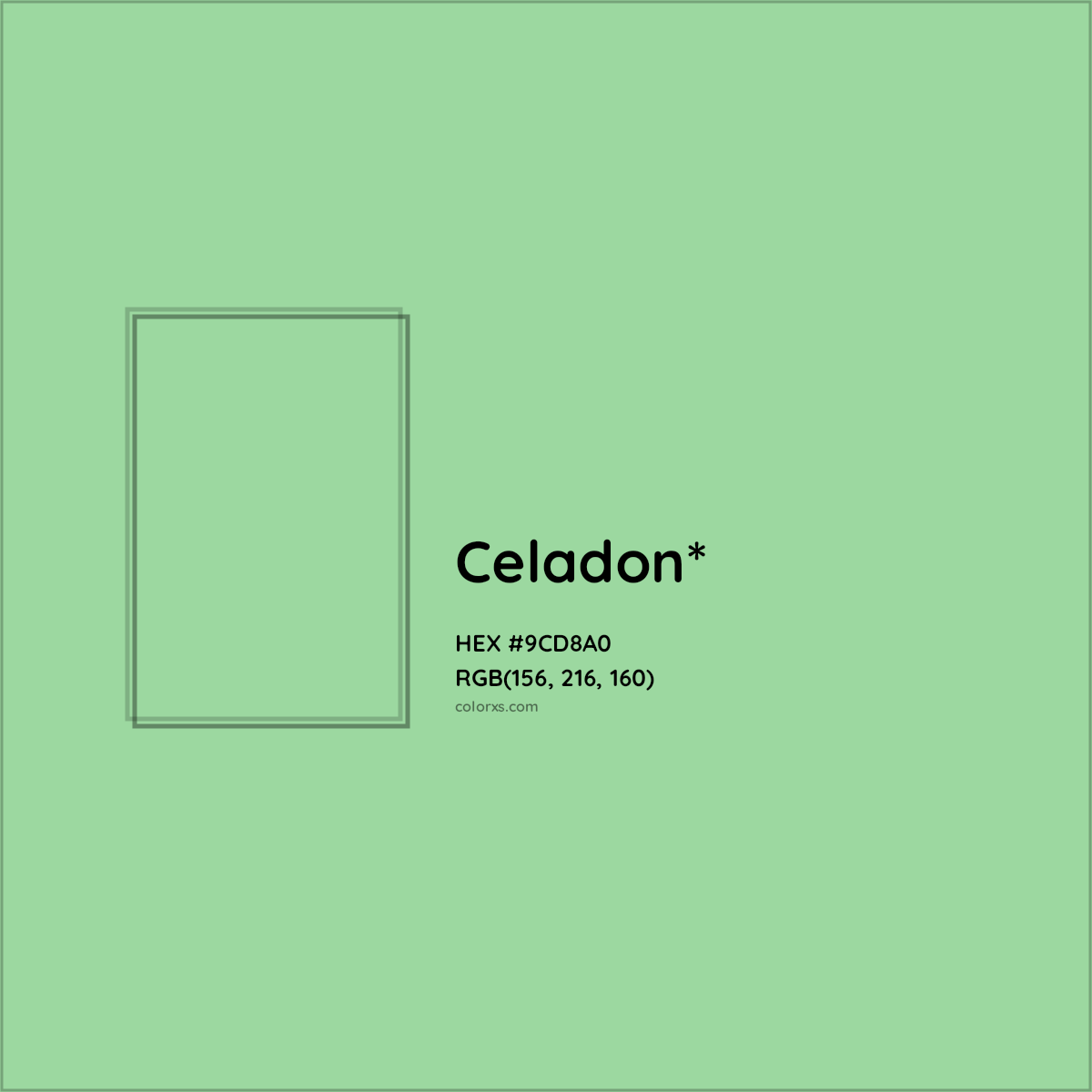 #9CD8A0 hex color. RGB, RYB, CMYK, HSL, HSV codes and color conversions. Matching color names, palettes, paints.