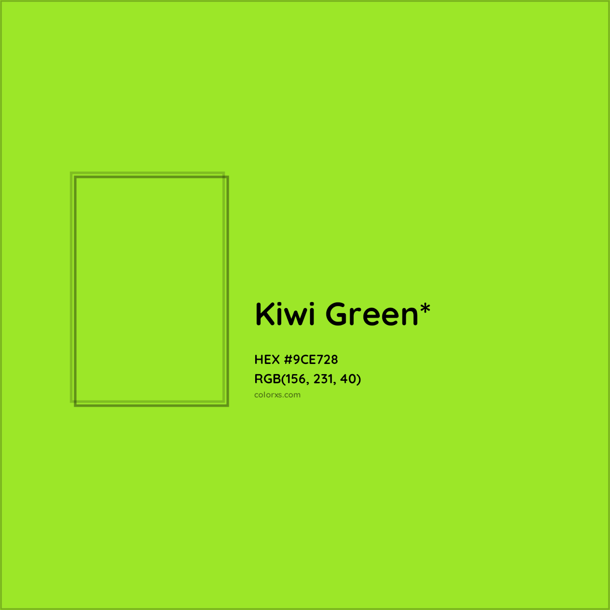 #9CE728 hex color. RGB, RYB, CMYK, HSL, HSV codes and color conversions. Matching color names, palettes, paints.