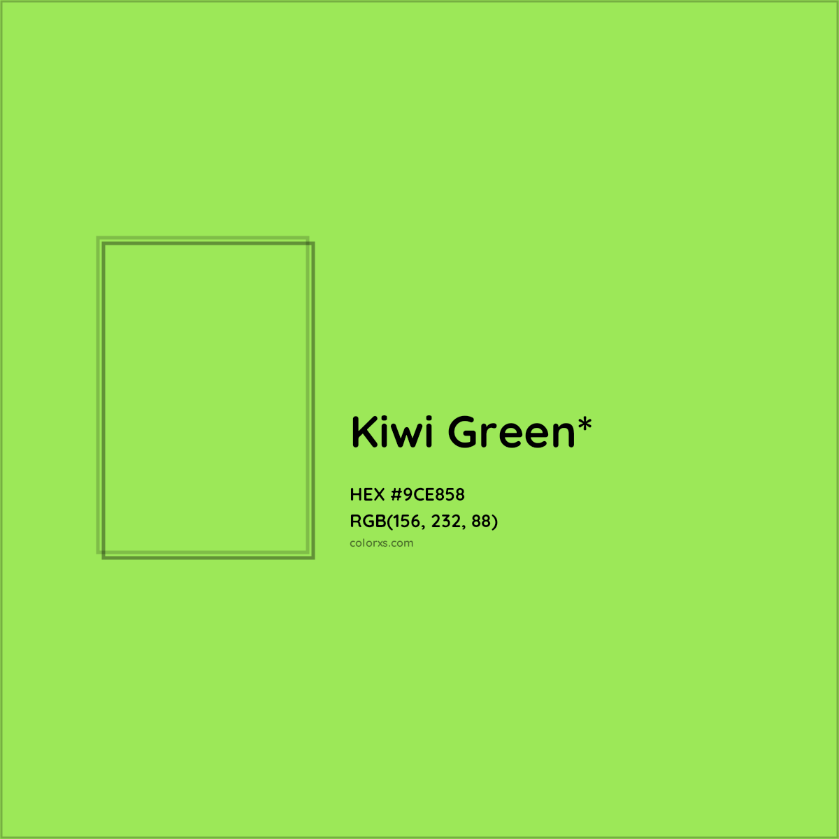 #9CE858 hex color. RGB, RYB, CMYK, HSL, HSV codes and color conversions. Matching color names, palettes, paints.