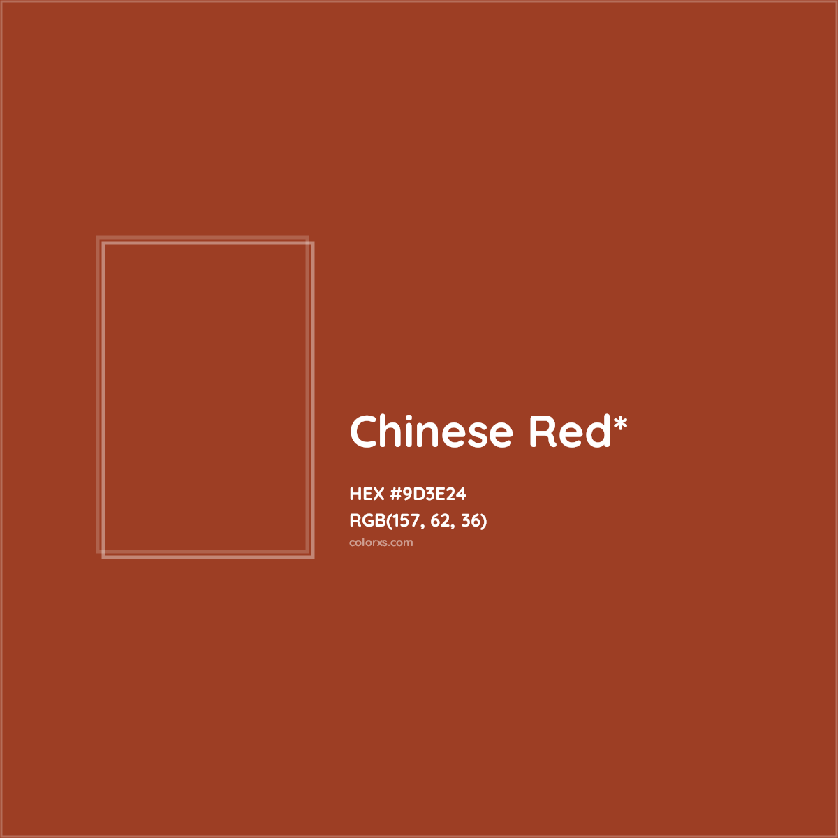 #9D3E24 hex color. RGB, RYB, CMYK, HSL, HSV codes and color conversions. Matching color names, palettes, paints.