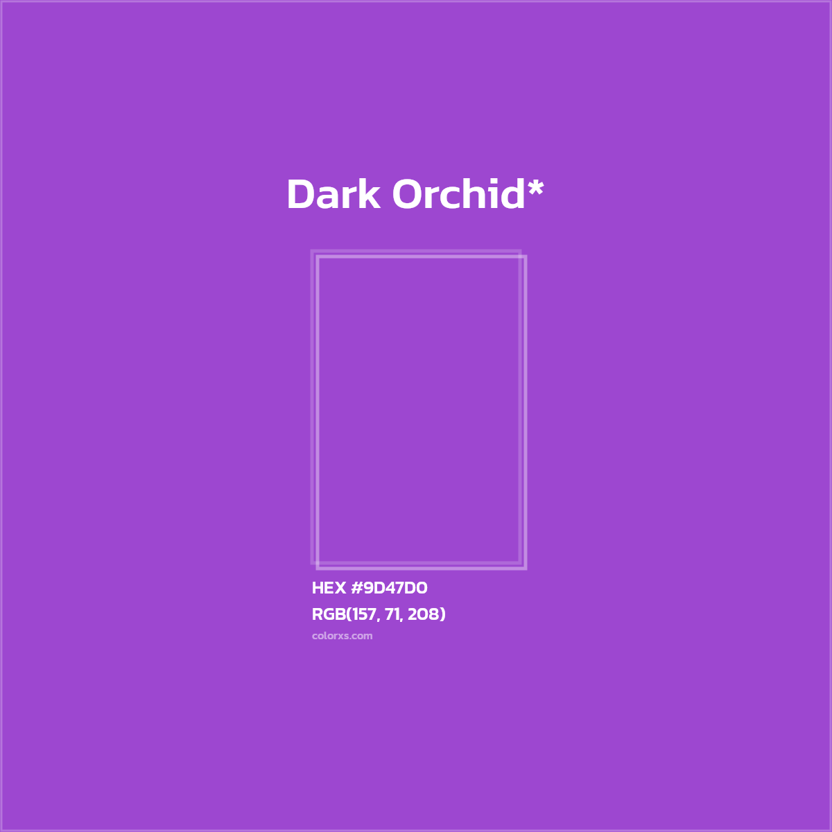 #9D47D0 hex color. RGB, RYB, CMYK, HSL, HSV codes and color conversions. Matching color names, palettes, paints.