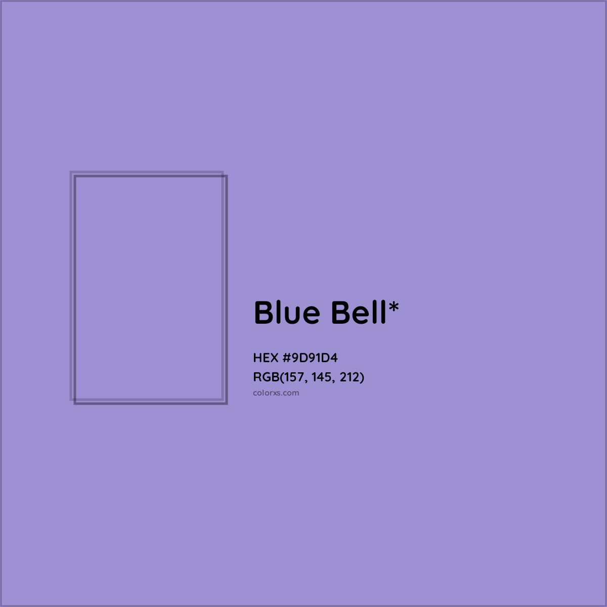 #9D91D4 hex color. RGB, RYB, CMYK, HSL, HSV codes and color conversions. Matching color names, palettes, paints.