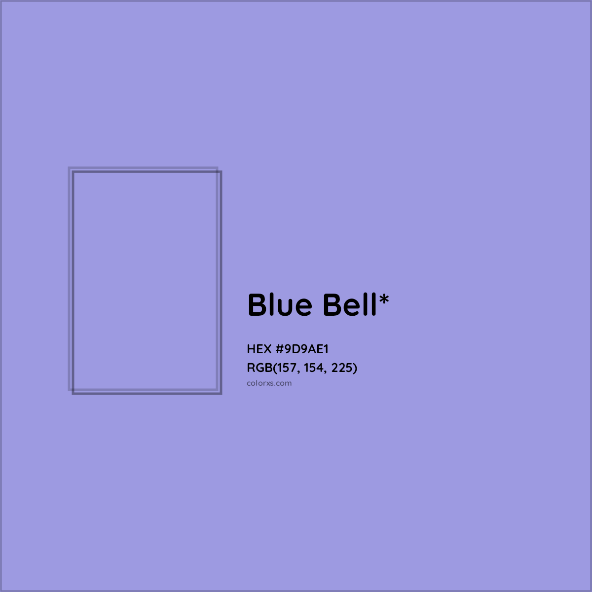 #9D9AE1 hex color. RGB, RYB, CMYK, HSL, HSV codes and color conversions. Matching color names, palettes, paints.