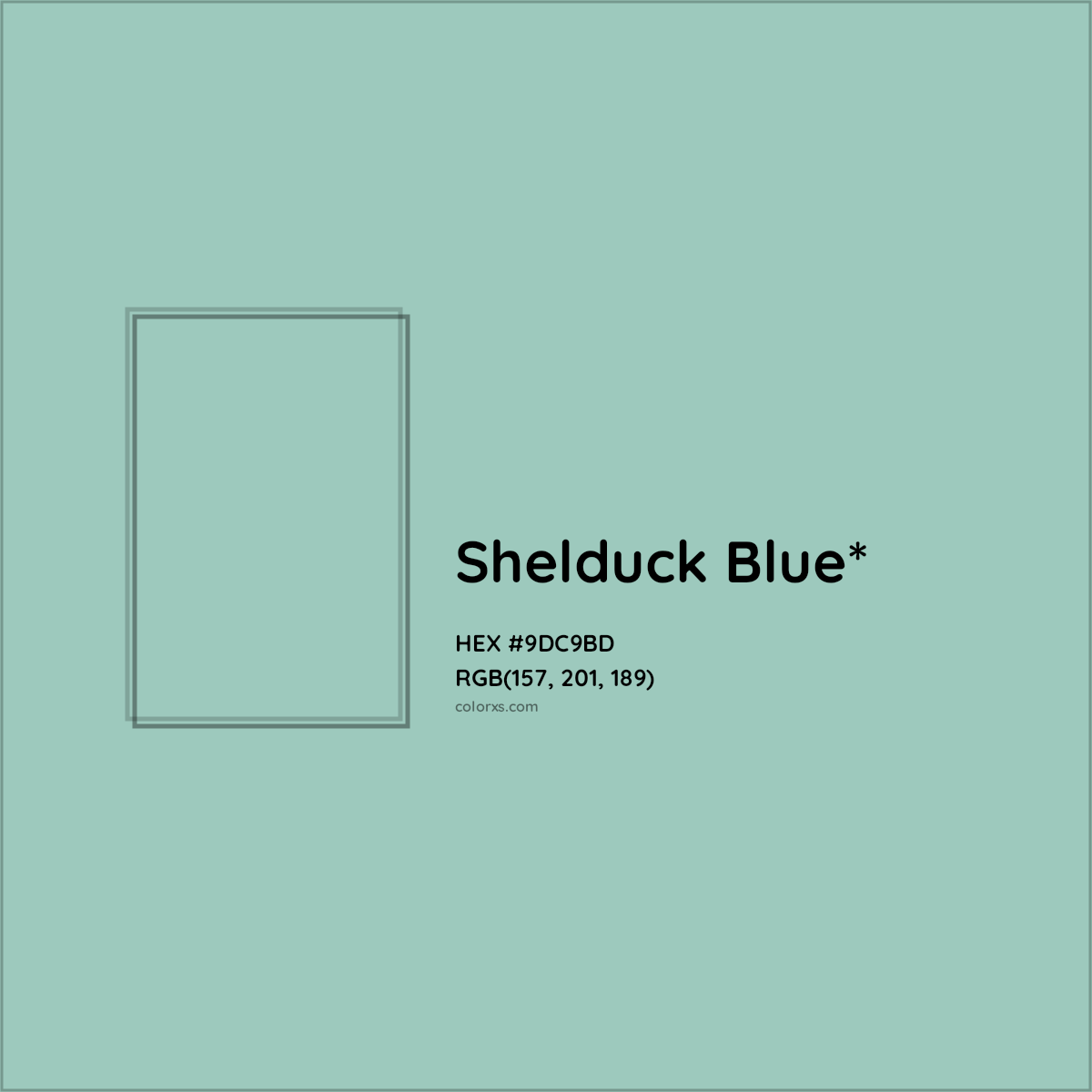 #9DC9BD hex color. RGB, RYB, CMYK, HSL, HSV codes and color conversions. Matching color names, palettes, paints.