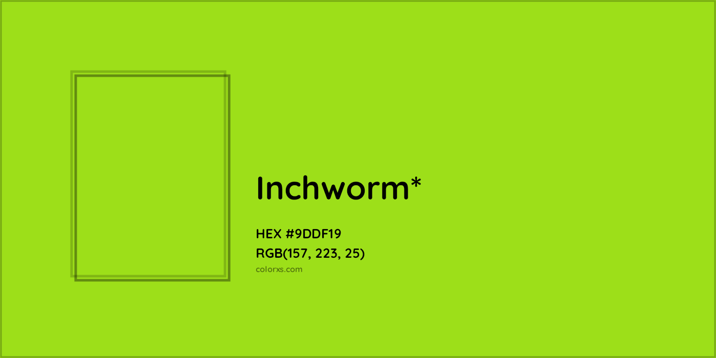 #9DDF19 hex color. RGB, RYB, CMYK, HSL, HSV codes and color conversions. Matching color names, palettes, paints.