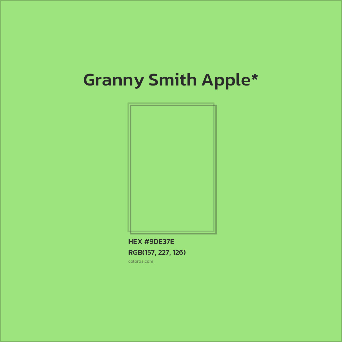 #9DE37E hex color. RGB, RYB, CMYK, HSL, HSV codes and color conversions. Matching color names, palettes, paints.