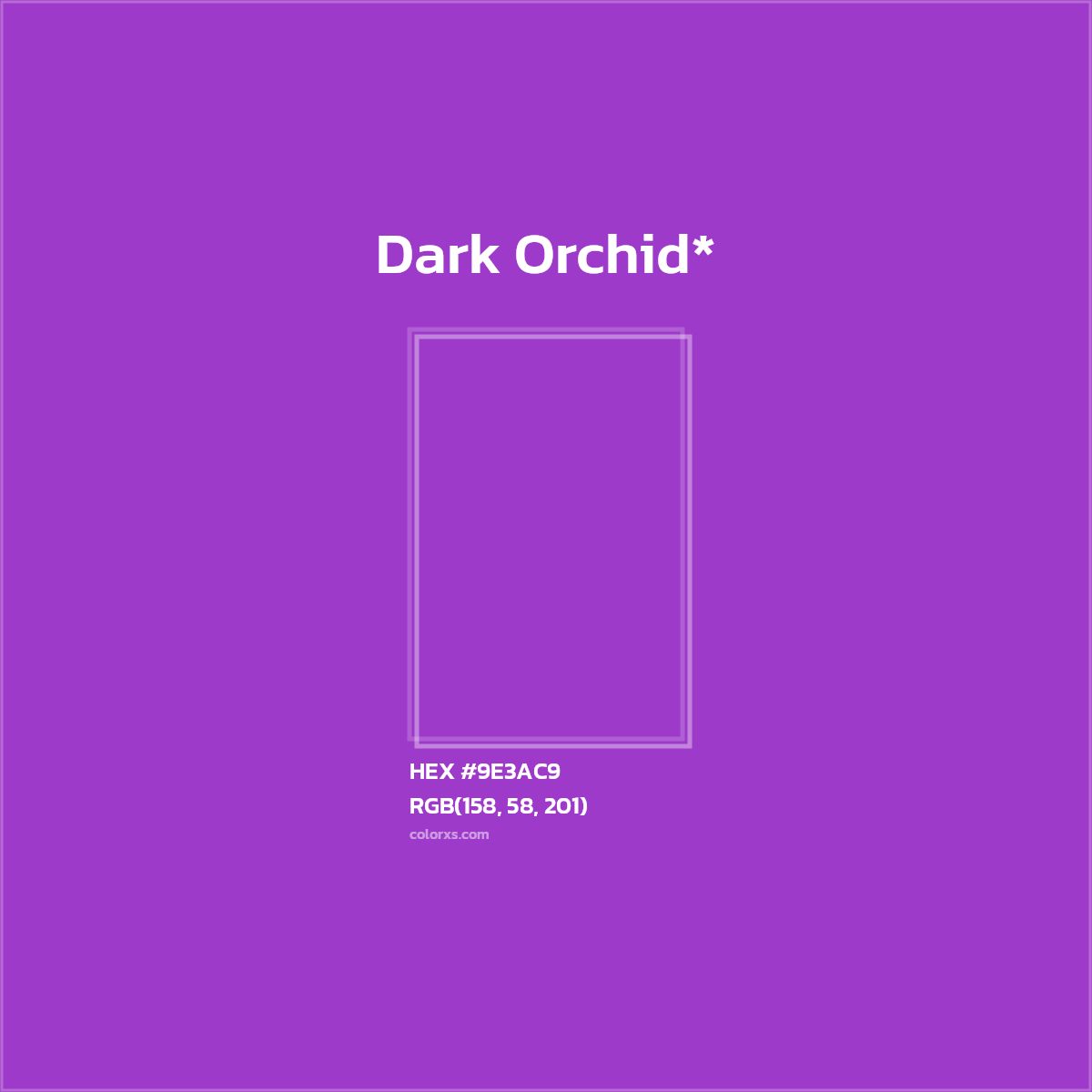 #9E3AC9 hex color. RGB, RYB, CMYK, HSL, HSV codes and color conversions. Matching color names, palettes, paints.