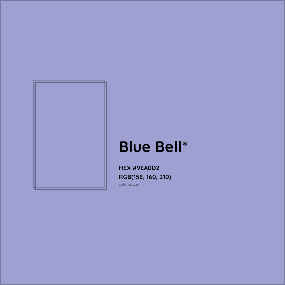 #9EA0D2 hex color. RGB, RYB, CMYK, HSL, HSV codes and color conversions. Matching color names, palettes, paints.
