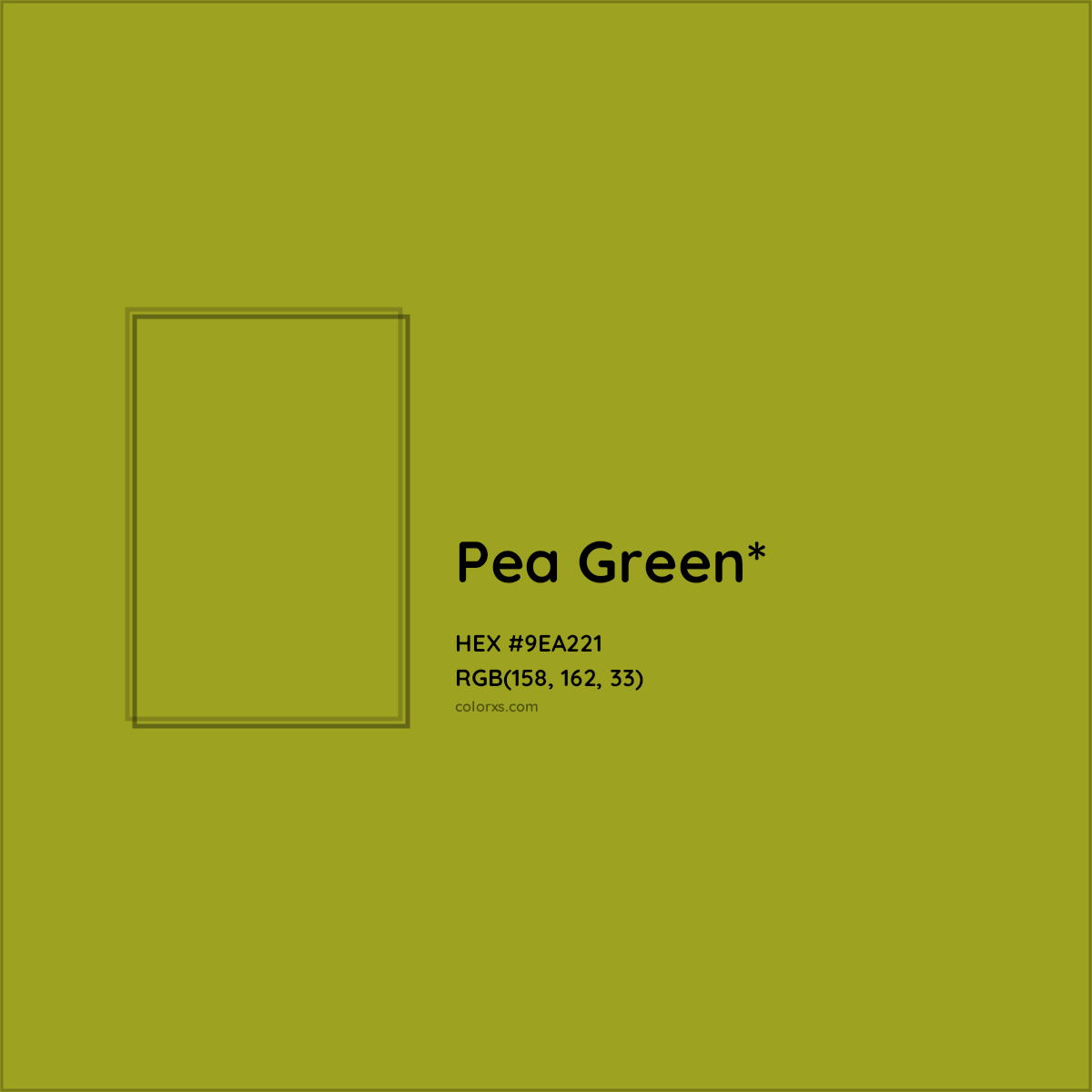 #9EA221 hex color. RGB, RYB, CMYK, HSL, HSV codes and color conversions. Matching color names, palettes, paints.