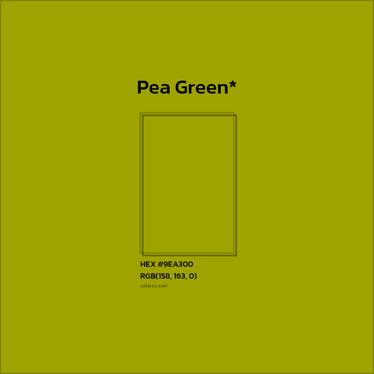 #9EA300 hex color. RGB, RYB, CMYK, HSL, HSV codes and color conversions. Matching color names, palettes, paints.