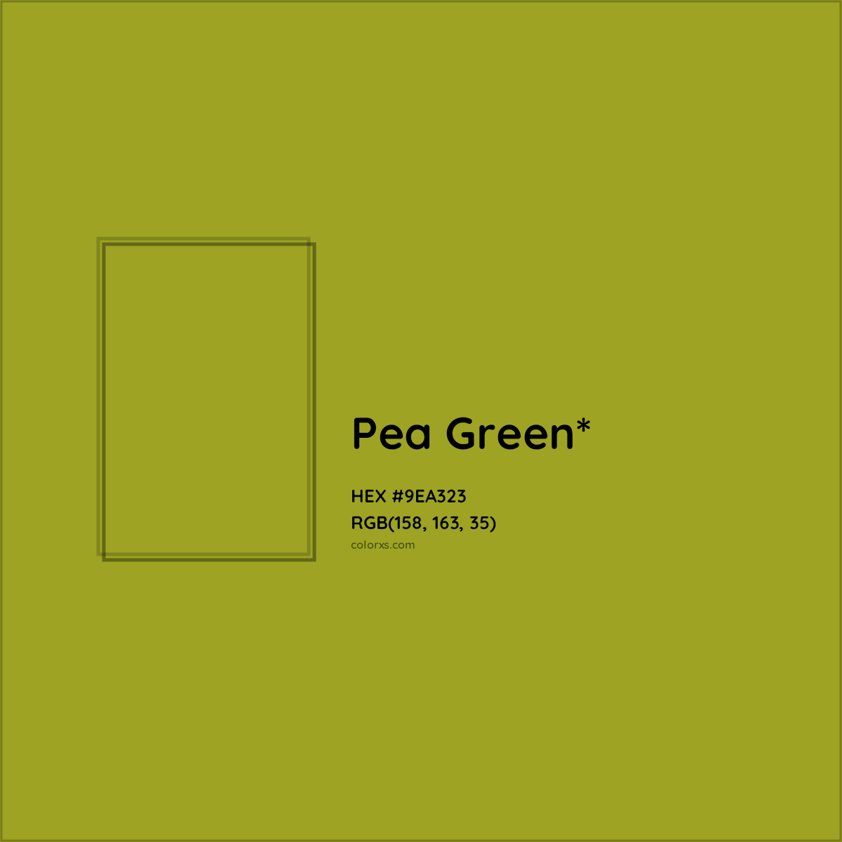 #9EA323 hex color. RGB, RYB, CMYK, HSL, HSV codes and color conversions. Matching color names, palettes, paints.