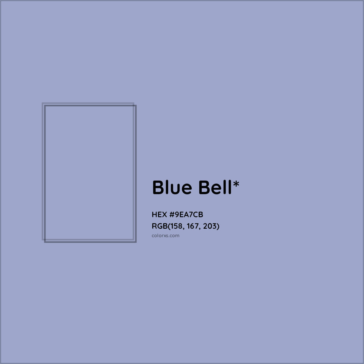 #9EA7CB hex color. RGB, RYB, CMYK, HSL, HSV codes and color conversions. Matching color names, palettes, paints.