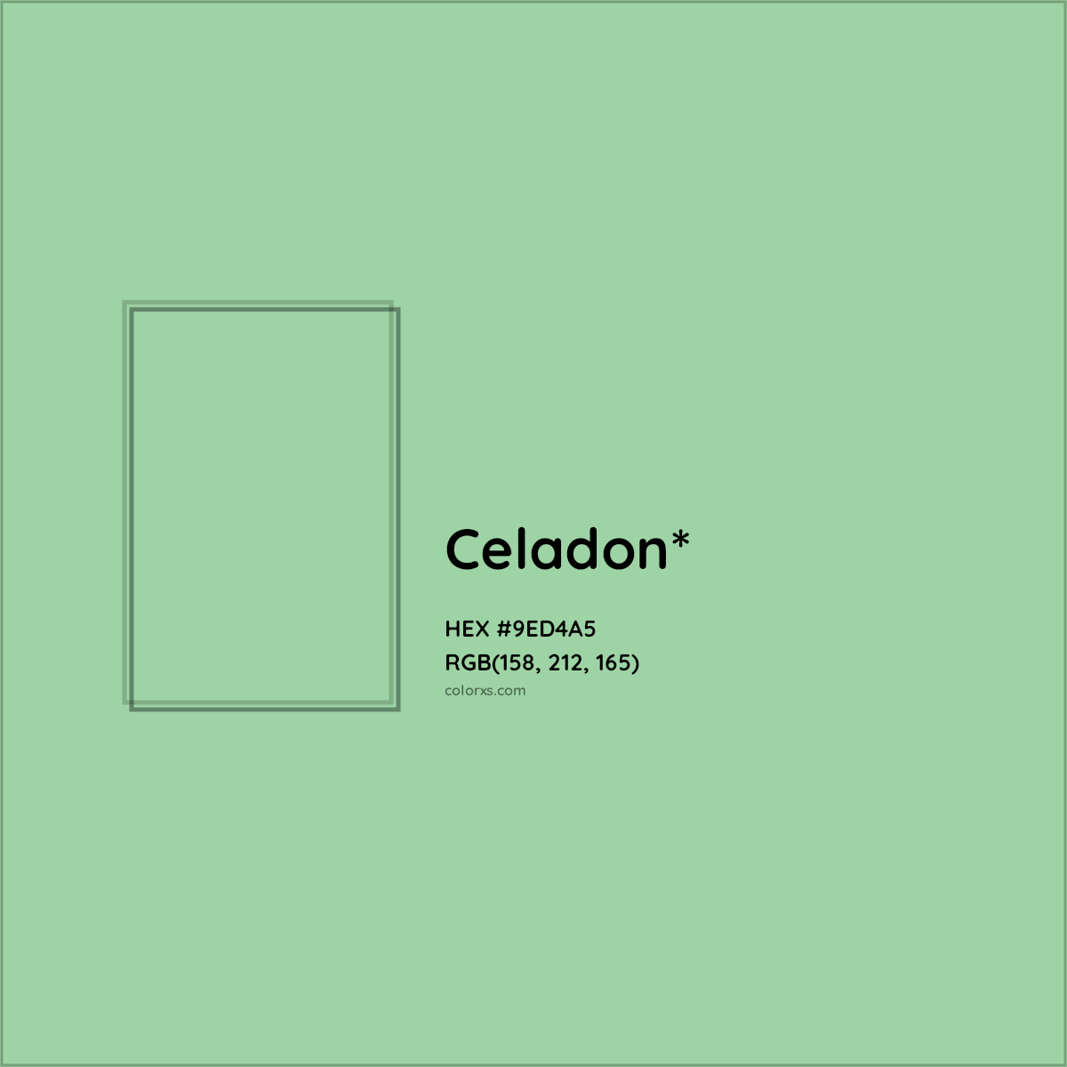 #9ED4A5 hex color. RGB, RYB, CMYK, HSL, HSV codes and color conversions. Matching color names, palettes, paints.