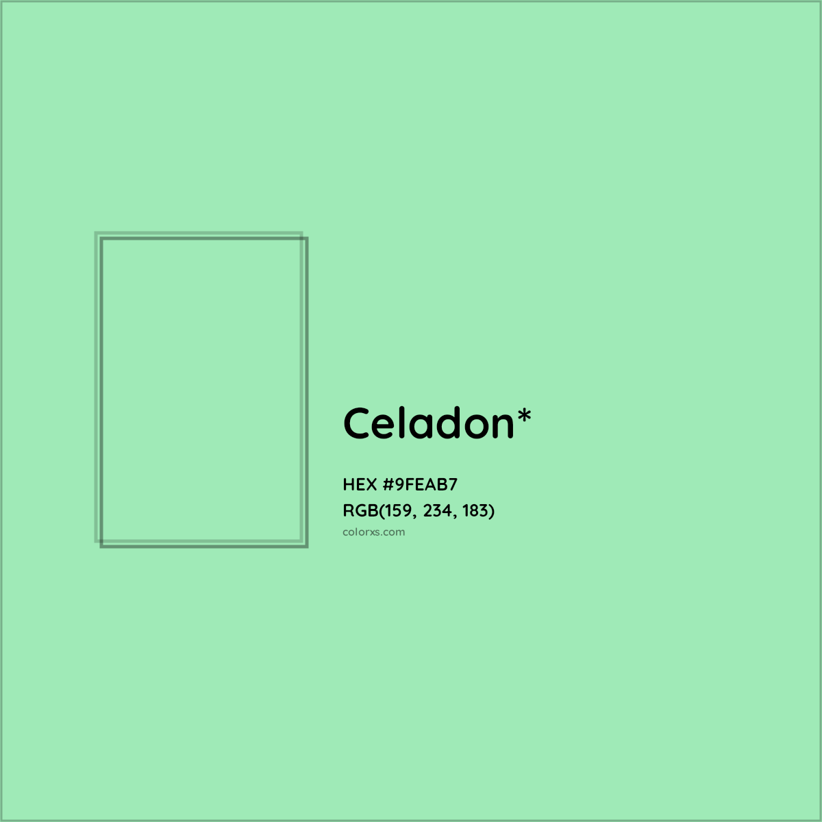 #9FEAB7 hex color. RGB, RYB, CMYK, HSL, HSV codes and color conversions. Matching color names, palettes, paints.