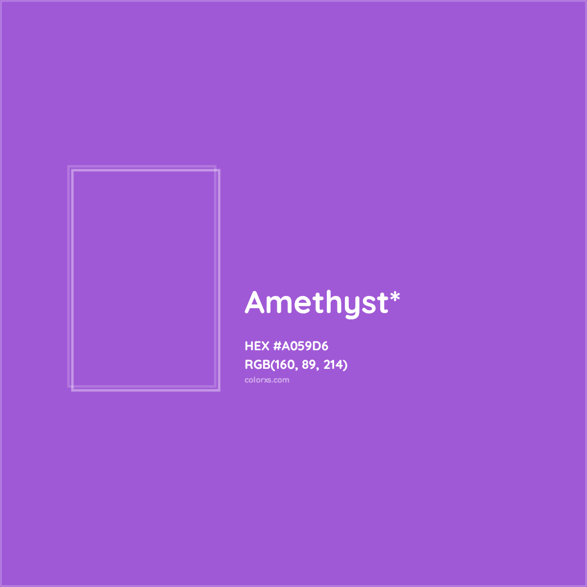 #A059D6 hex color. RGB, RYB, CMYK, HSL, HSV codes and color conversions. Matching color names, palettes, paints.