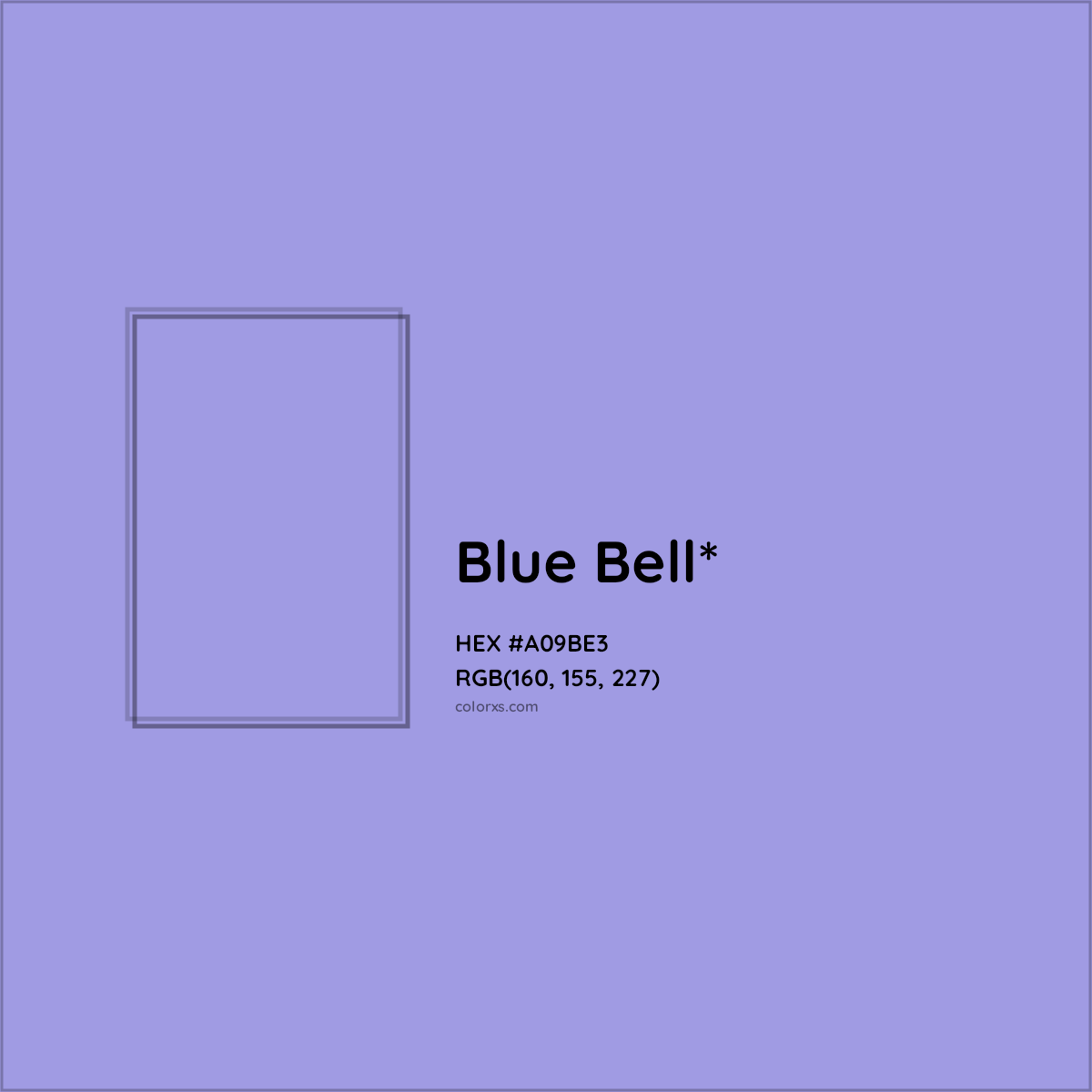 #A09BE3 hex color. RGB, RYB, CMYK, HSL, HSV codes and color conversions. Matching color names, palettes, paints.