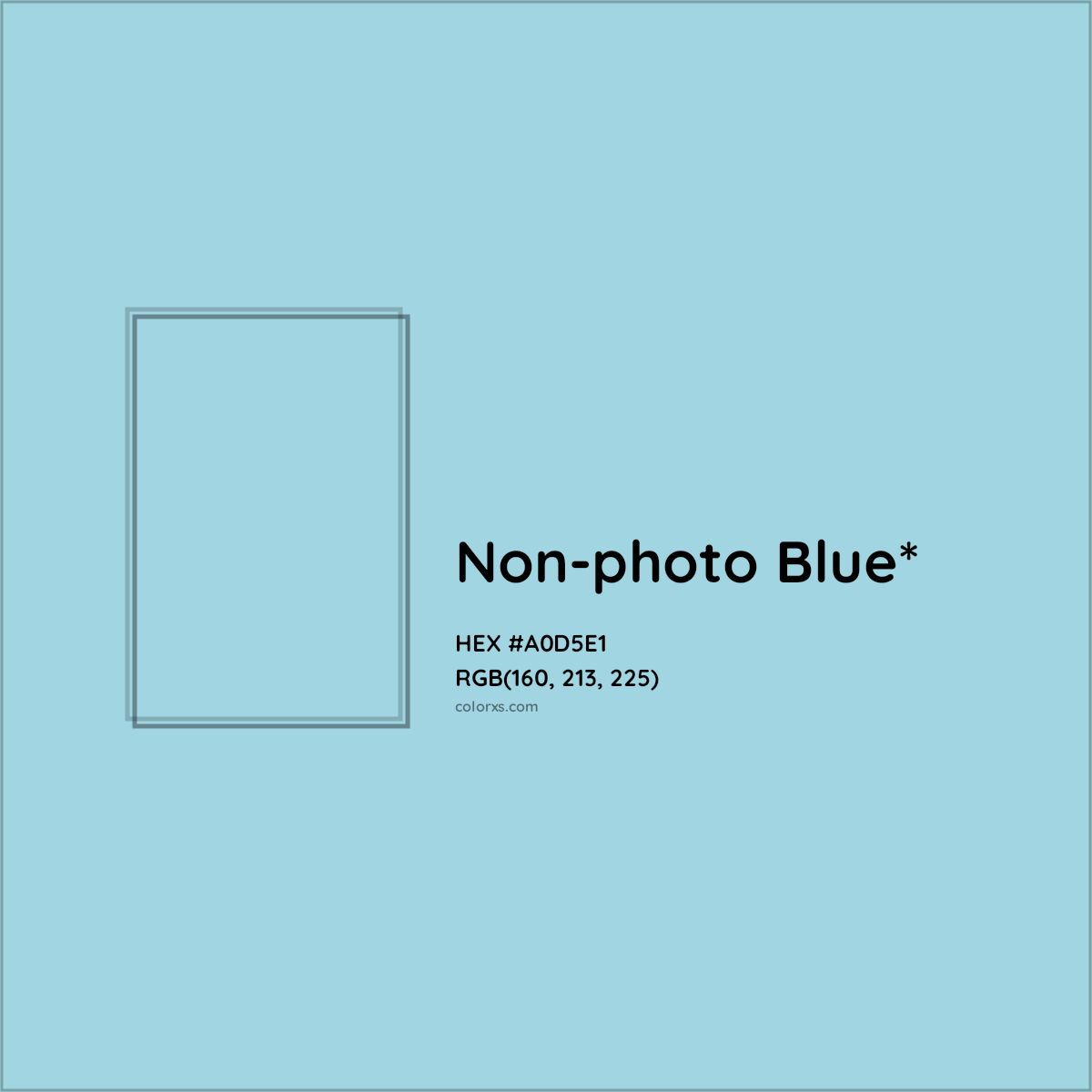 #A0D5E1 hex color. RGB, RYB, CMYK, HSL, HSV codes and color conversions. Matching color names, palettes, paints.