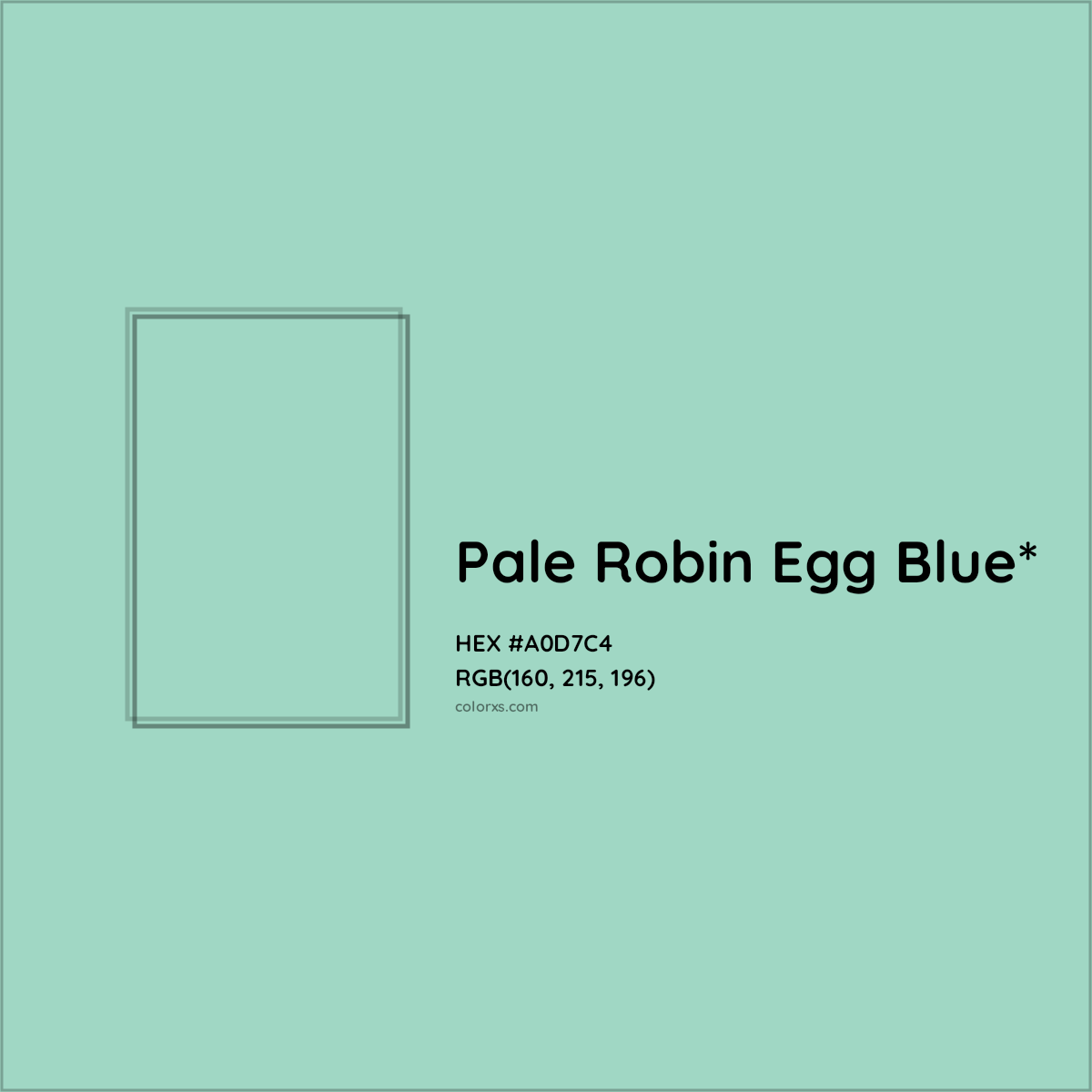 #A0D7C4 hex color. RGB, RYB, CMYK, HSL, HSV codes and color conversions. Matching color names, palettes, paints.