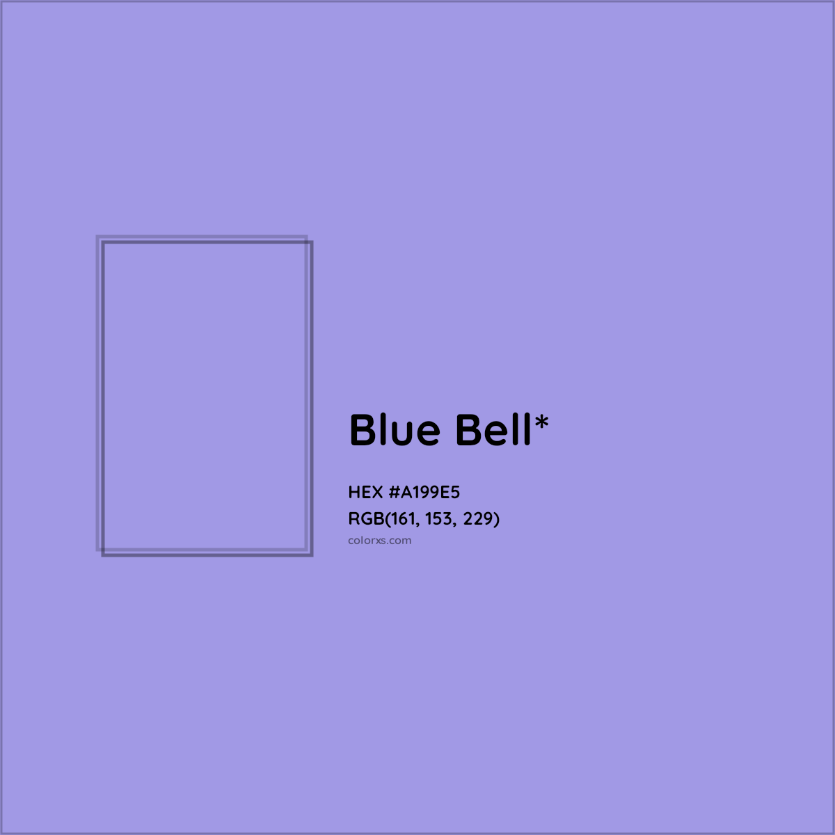 #A199E5 hex color. RGB, RYB, CMYK, HSL, HSV codes and color conversions. Matching color names, palettes, paints.
