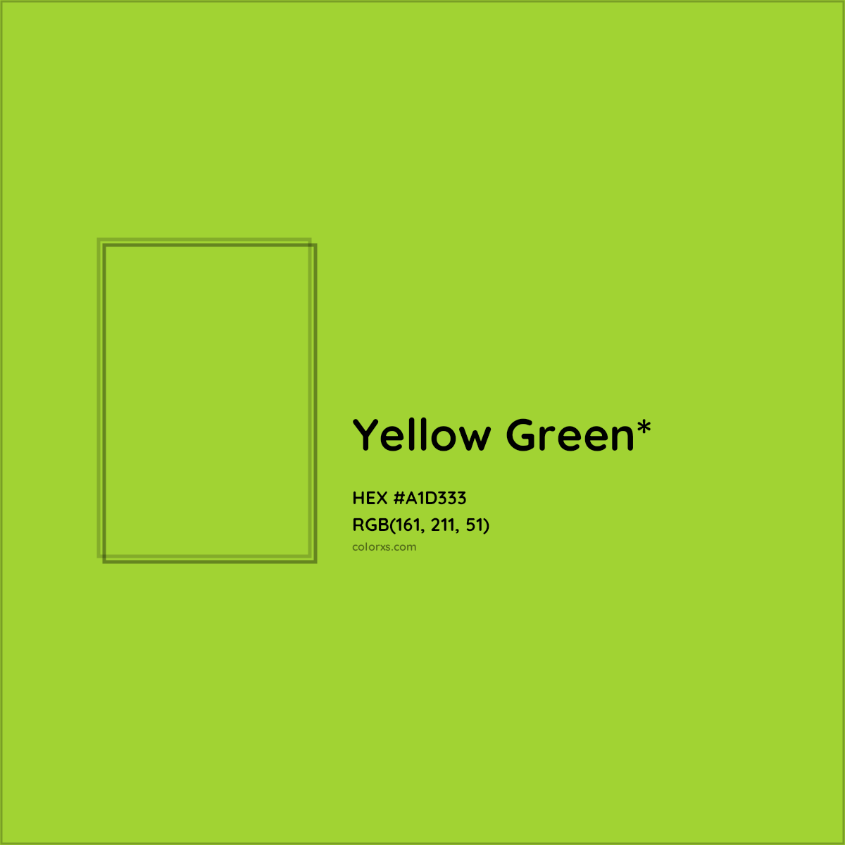 #A1D333 hex color. RGB, RYB, CMYK, HSL, HSV codes and color conversions. Matching color names, palettes, paints.