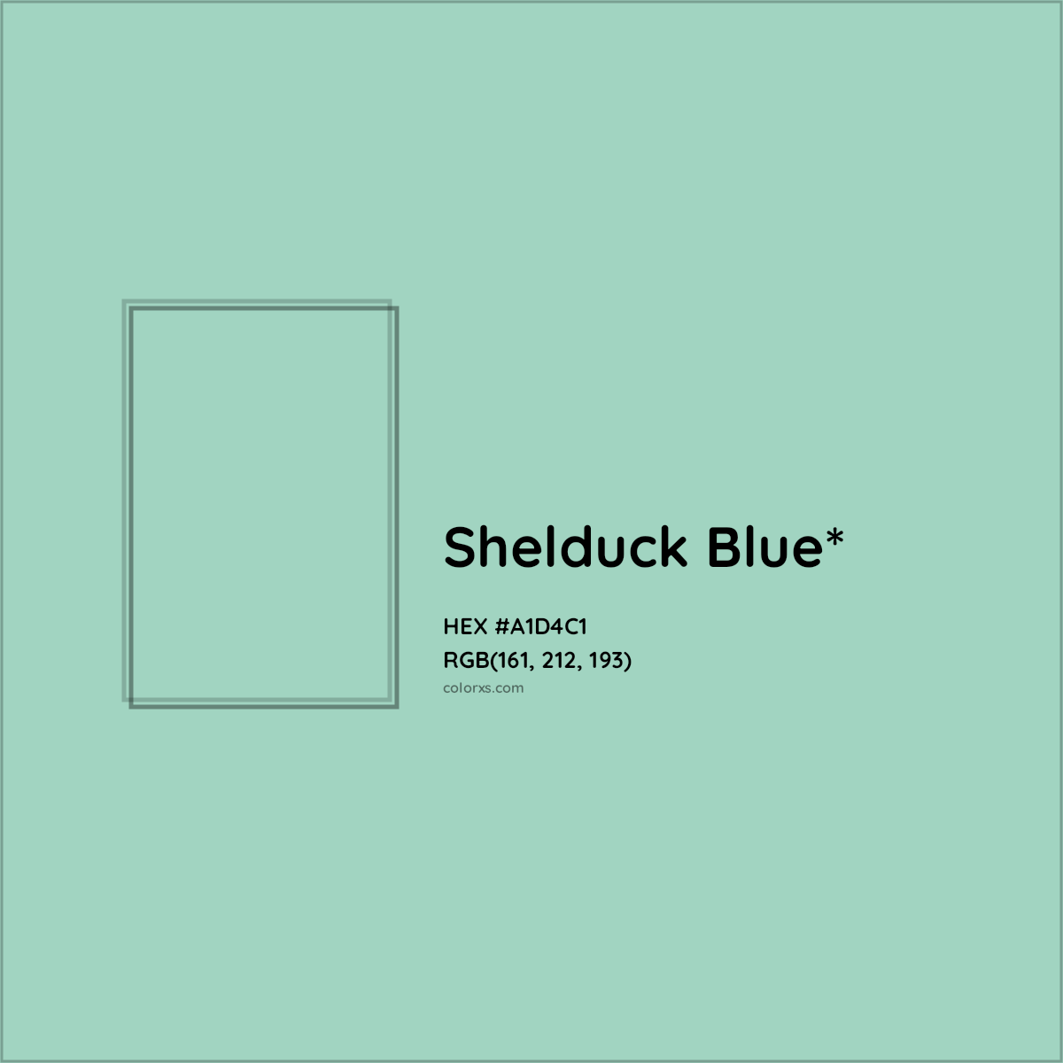 #A1D4C1 hex color. RGB, RYB, CMYK, HSL, HSV codes and color conversions. Matching color names, palettes, paints.