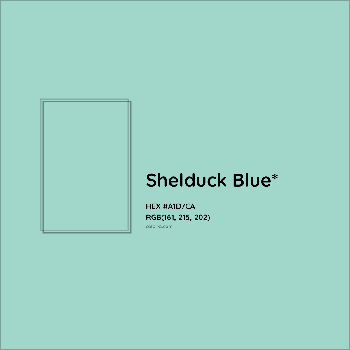 #A1D7CA hex color. RGB, RYB, CMYK, HSL, HSV codes and color conversions. Matching color names, palettes, paints.