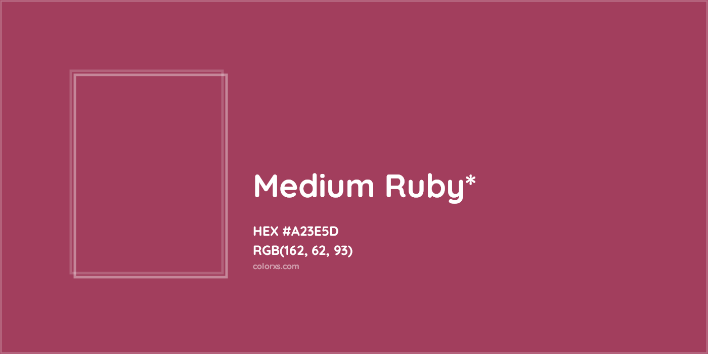 #A23E5D hex color. RGB, RYB, CMYK, HSL, HSV codes and color conversions. Matching color names, palettes, paints.