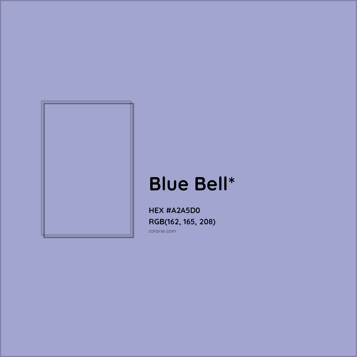 #A2A5D0 hex color. RGB, RYB, CMYK, HSL, HSV codes and color conversions. Matching color names, palettes, paints.