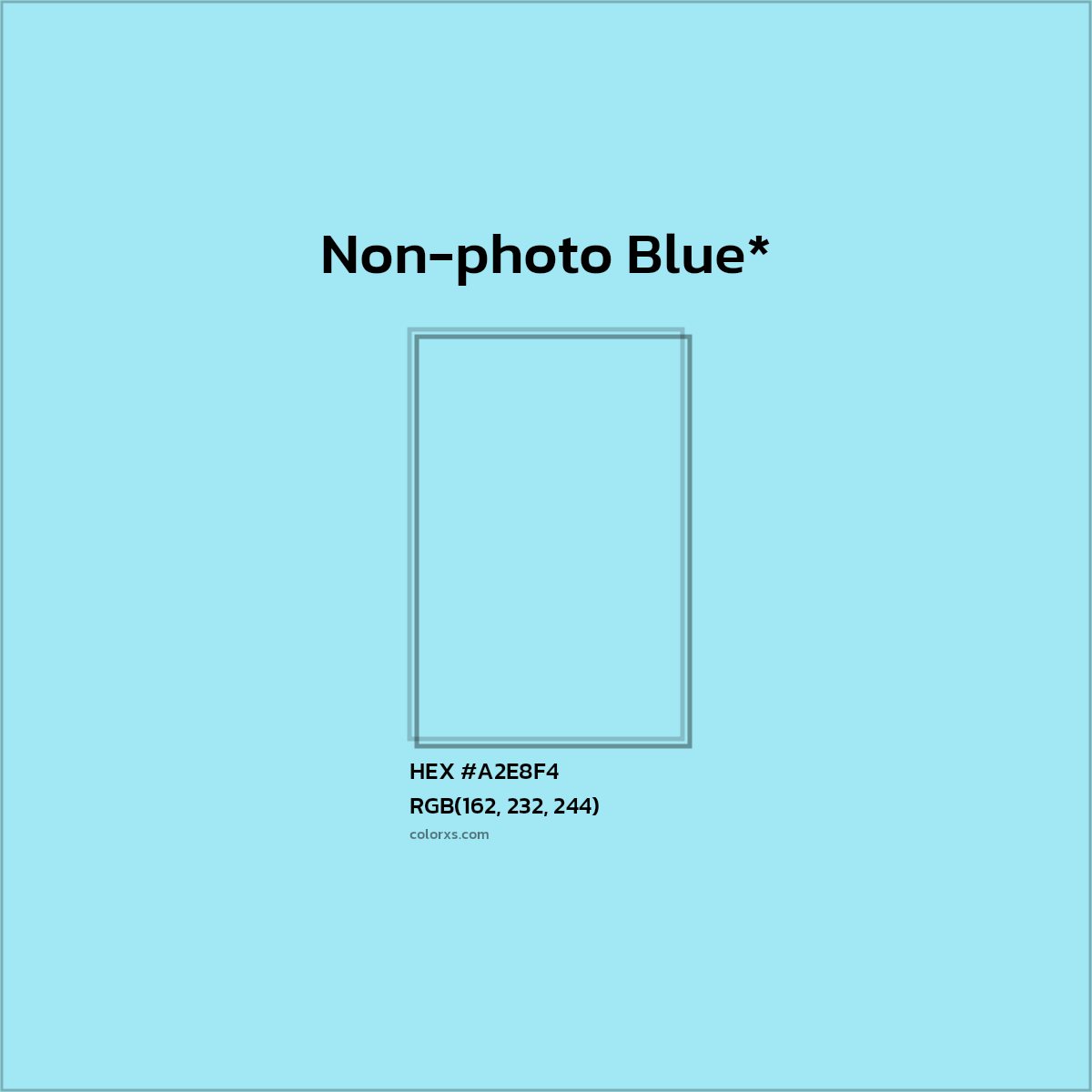 #A2E8F4 hex color. RGB, RYB, CMYK, HSL, HSV codes and color conversions. Matching color names, palettes, paints.