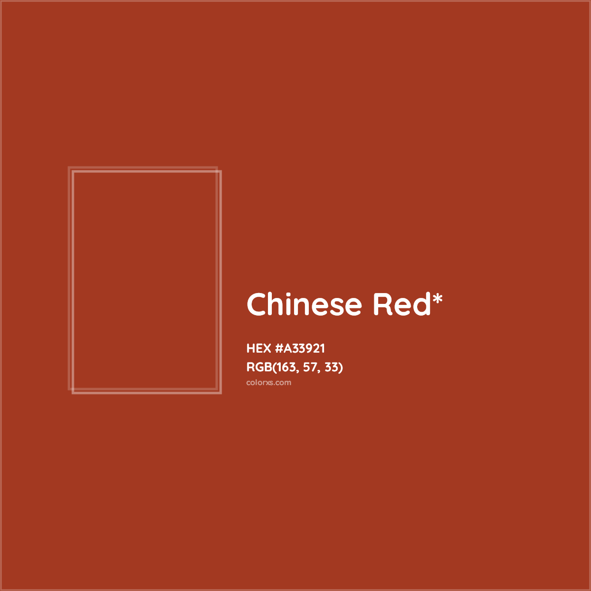 #A33921 hex color. RGB, RYB, CMYK, HSL, HSV codes and color conversions. Matching color names, palettes, paints.