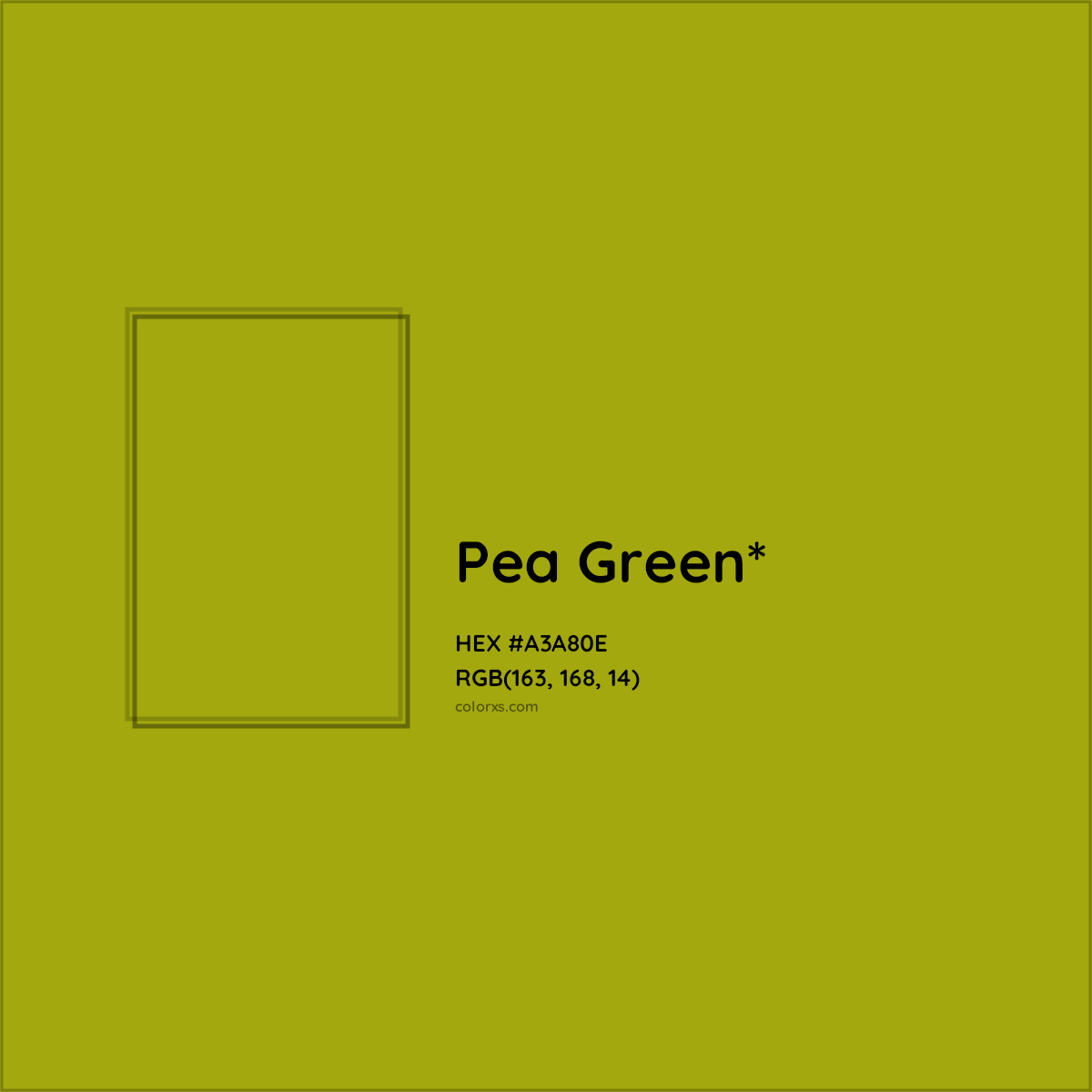 #A3A80E hex color. RGB, RYB, CMYK, HSL, HSV codes and color conversions. Matching color names, palettes, paints.