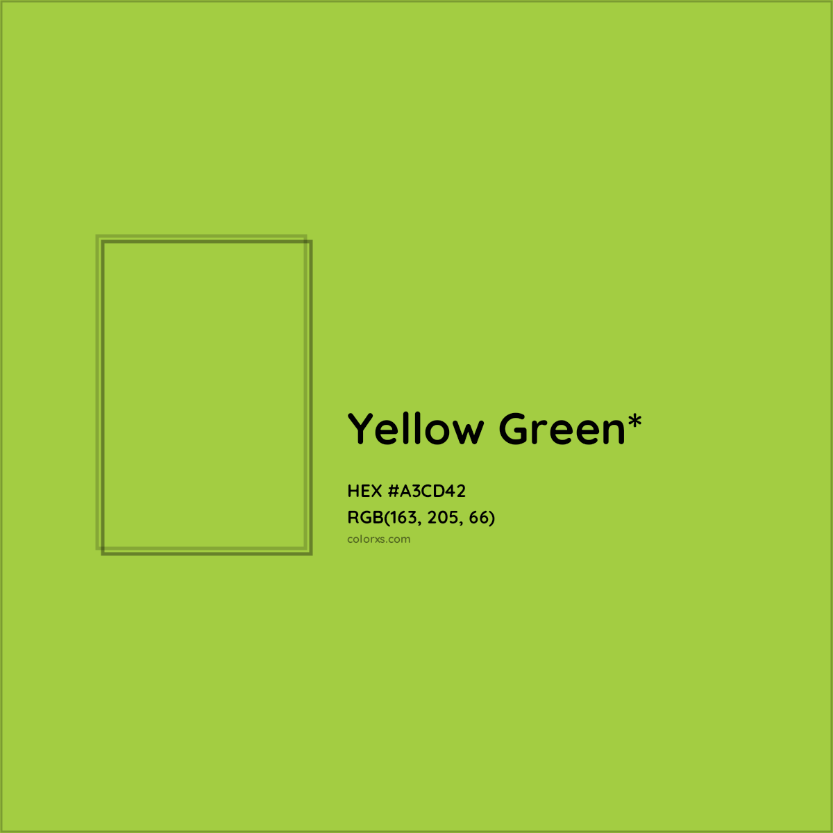 #A3CD42 hex color. RGB, RYB, CMYK, HSL, HSV codes and color conversions. Matching color names, palettes, paints.