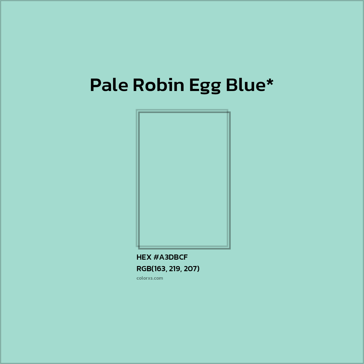 #A3DBCF hex color. RGB, RYB, CMYK, HSL, HSV codes and color conversions. Matching color names, palettes, paints.