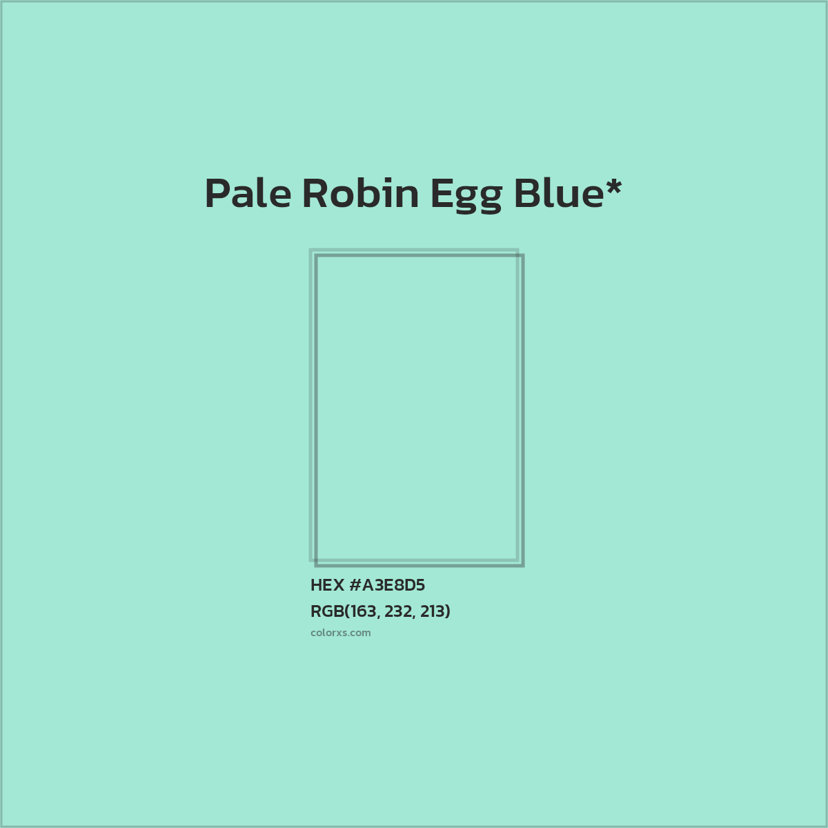 #A3E8D5 hex color. RGB, RYB, CMYK, HSL, HSV codes and color conversions. Matching color names, palettes, paints.