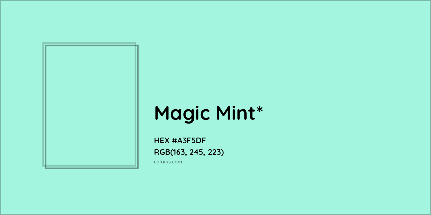 #A3F5DF hex color. RGB, RYB, CMYK, HSL, HSV codes and color conversions. Matching color names, palettes, paints.