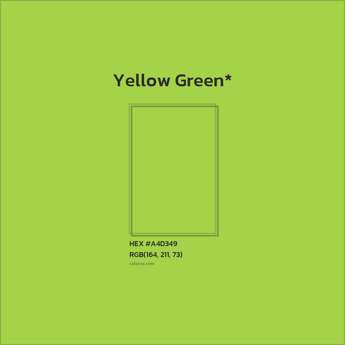 #A4D349 hex color. RGB, RYB, CMYK, HSL, HSV codes and color conversions. Matching color names, palettes, paints.