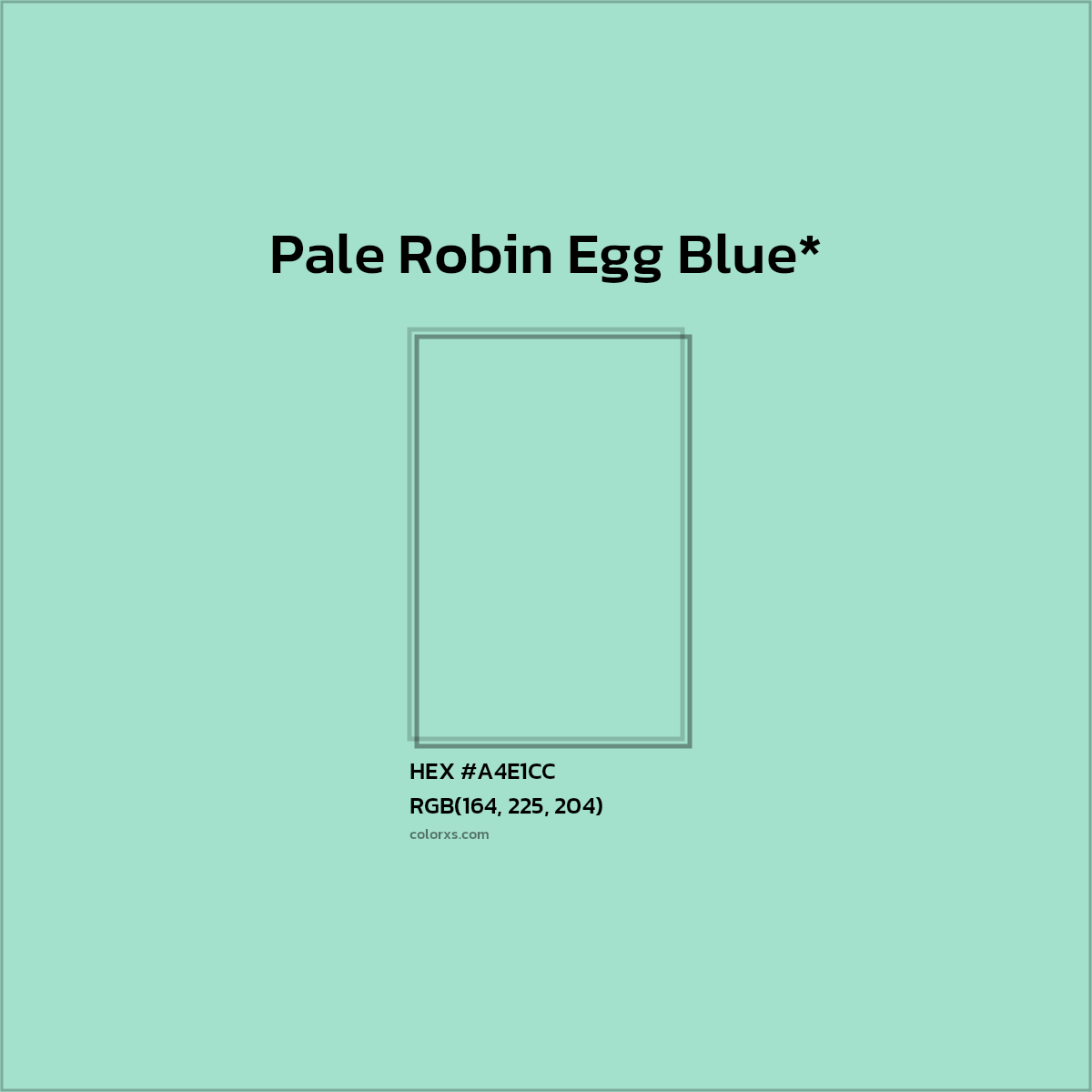 #A4E1CC hex color. RGB, RYB, CMYK, HSL, HSV codes and color conversions. Matching color names, palettes, paints.