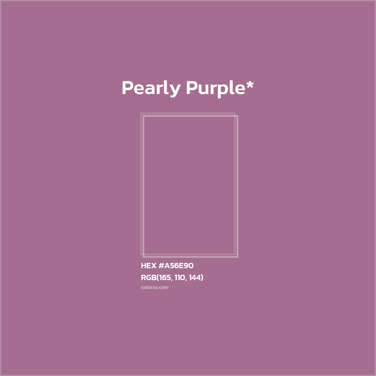 #A56E90 hex color. RGB, RYB, CMYK, HSL, HSV codes and color conversions. Matching color names, palettes, paints.