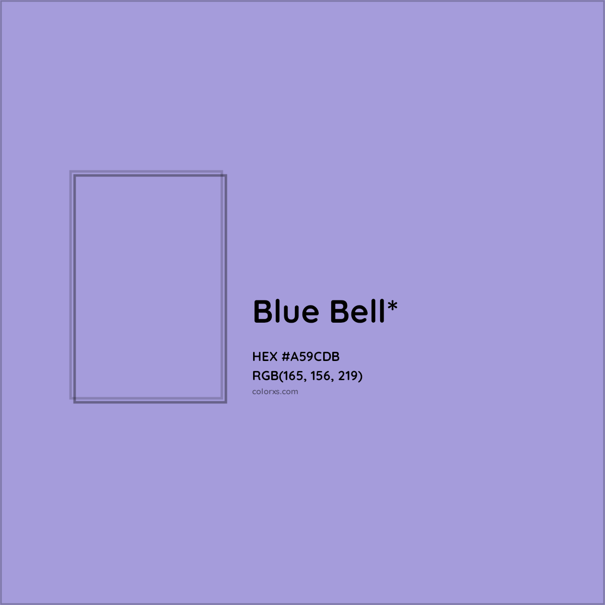 #A59CDB hex color. RGB, RYB, CMYK, HSL, HSV codes and color conversions. Matching color names, palettes, paints.