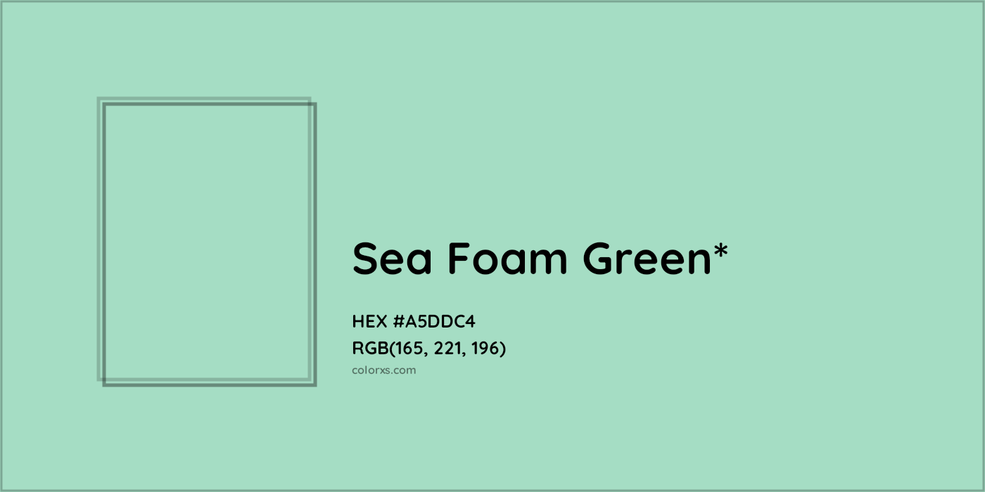 #A5DDC4 hex color. RGB, RYB, CMYK, HSL, HSV codes and color conversions. Matching color names, palettes, paints.