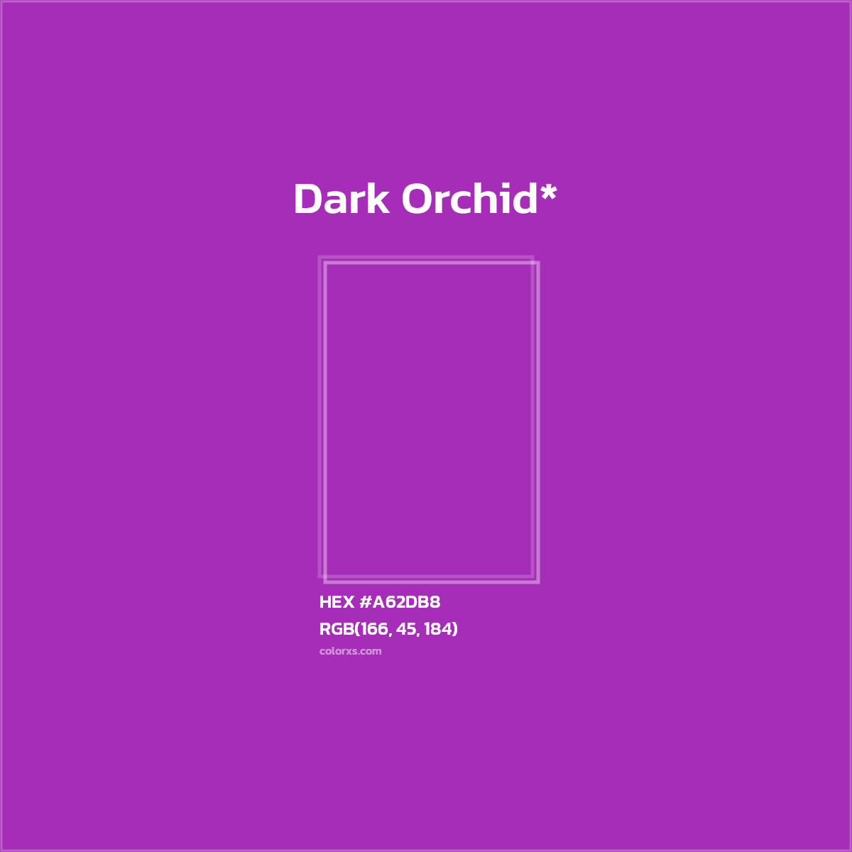 #A62DB8 hex color. RGB, RYB, CMYK, HSL, HSV codes and color conversions. Matching color names, palettes, paints.