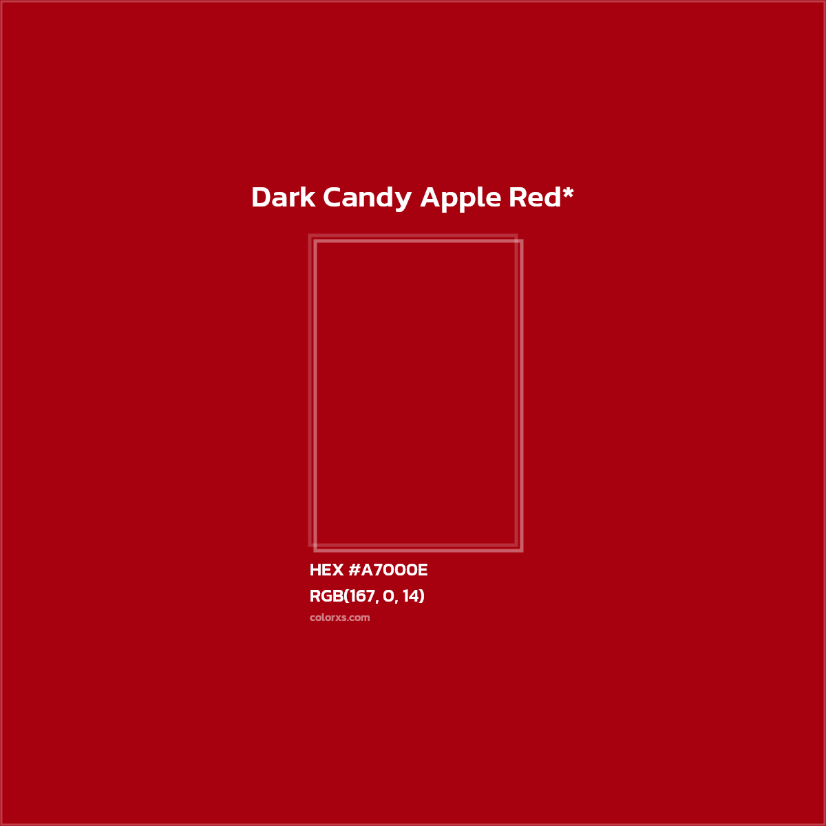 #A7000E hex color. RGB, RYB, CMYK, HSL, HSV codes and color conversions. Matching color names, palettes, paints.