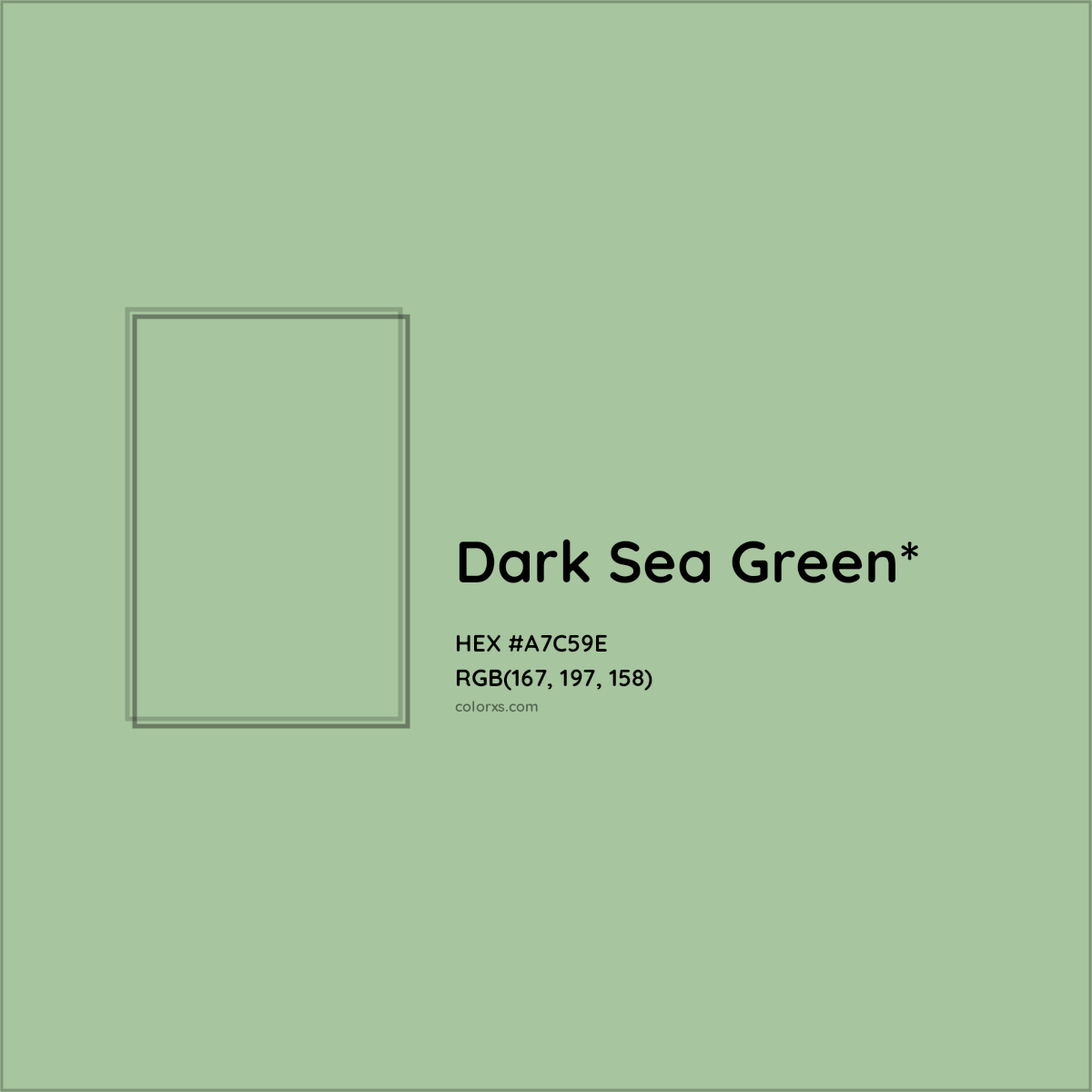 #A7C59E hex color. RGB, RYB, CMYK, HSL, HSV codes and color conversions. Matching color names, palettes, paints.