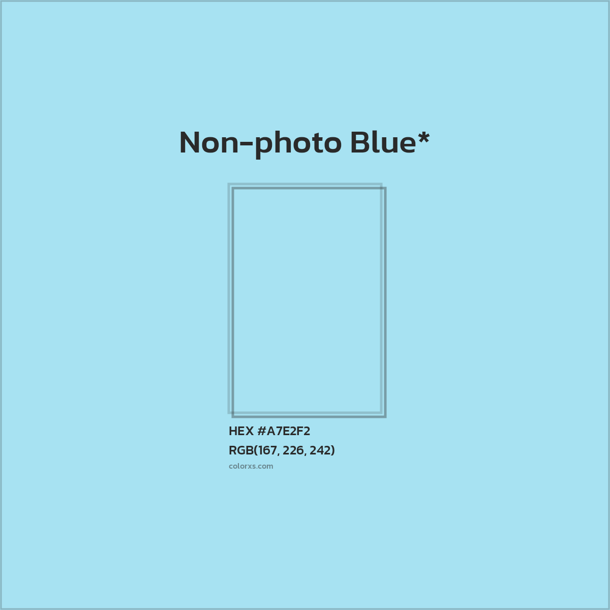 #A7E2F2 hex color. RGB, RYB, CMYK, HSL, HSV codes and color conversions. Matching color names, palettes, paints.