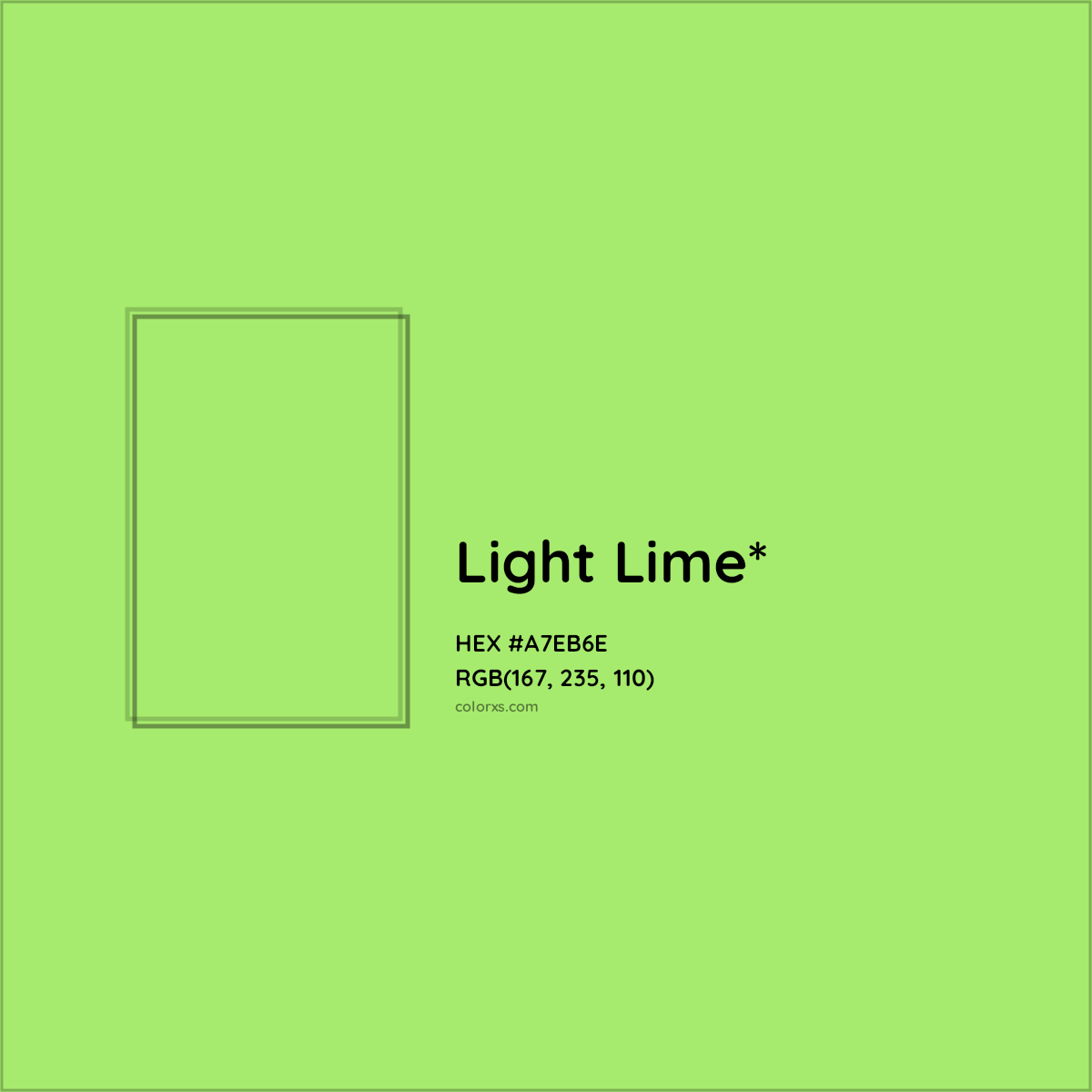 #A7EB6E hex color. RGB, RYB, CMYK, HSL, HSV codes and color conversions. Matching color names, palettes, paints.