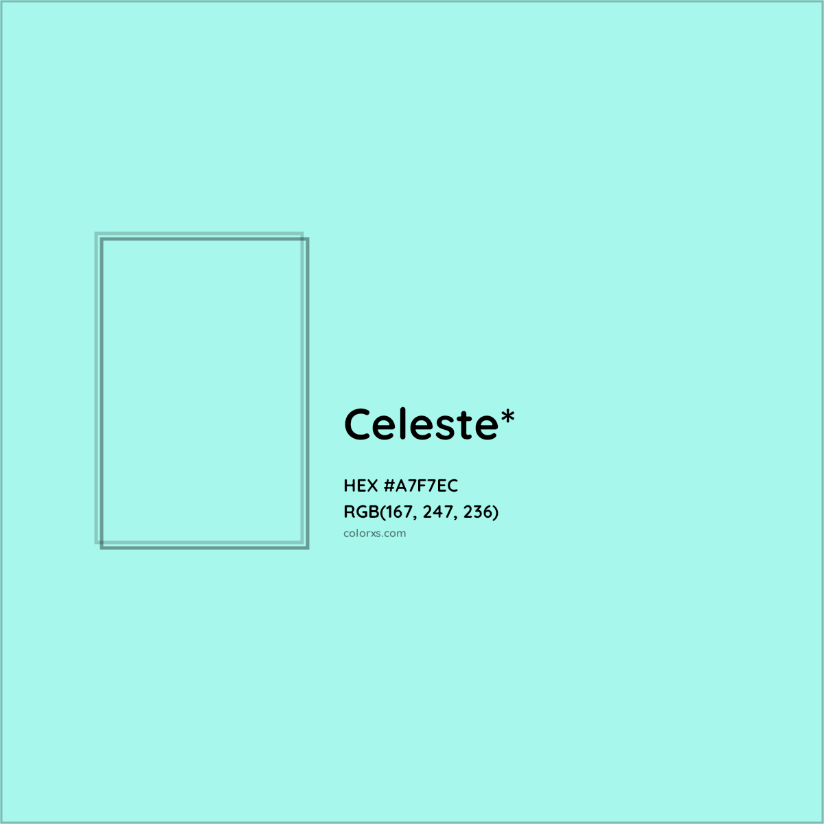 #A7F7EC hex color. RGB, RYB, CMYK, HSL, HSV codes and color conversions. Matching color names, palettes, paints.
