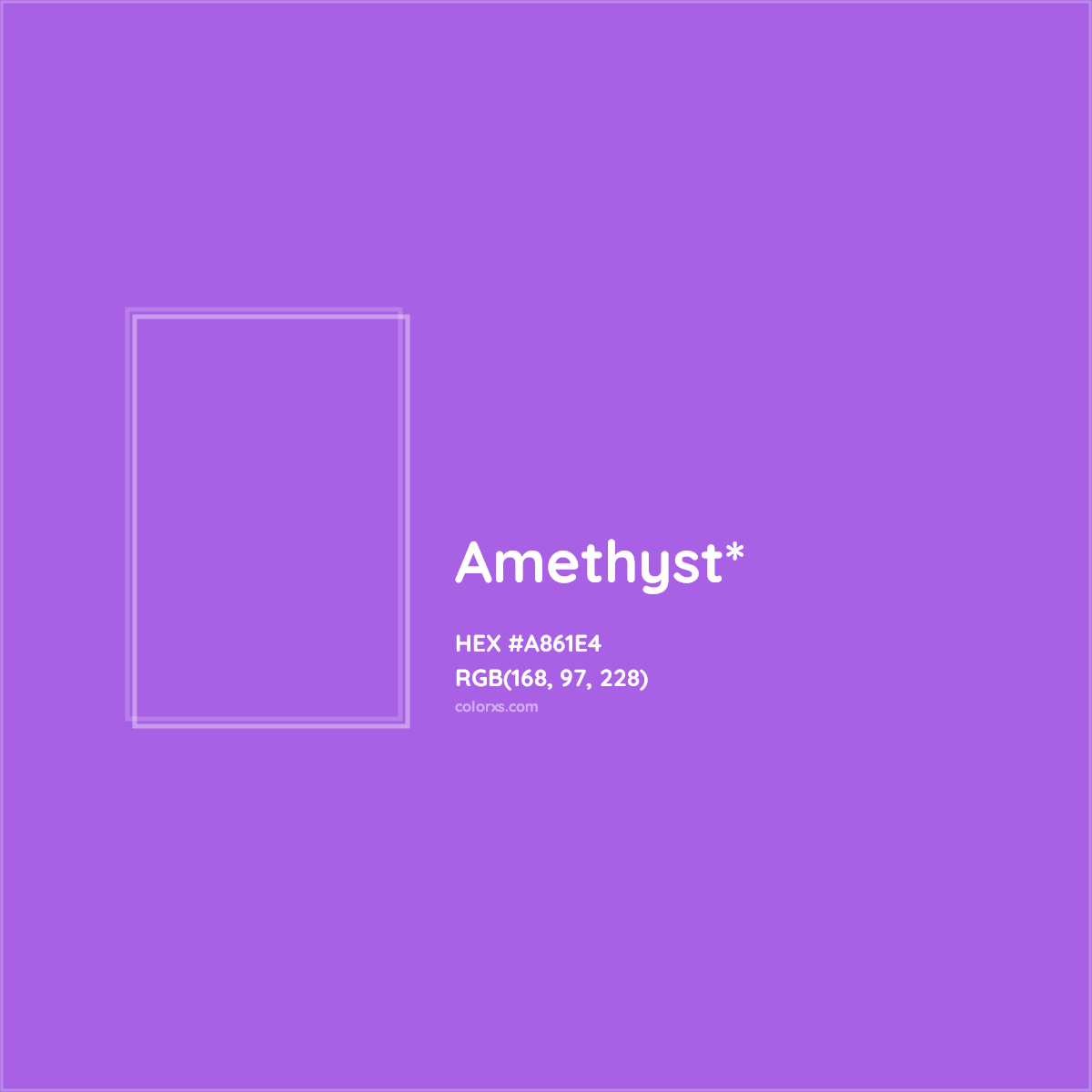 #A861E4 hex color. RGB, RYB, CMYK, HSL, HSV codes and color conversions. Matching color names, palettes, paints.